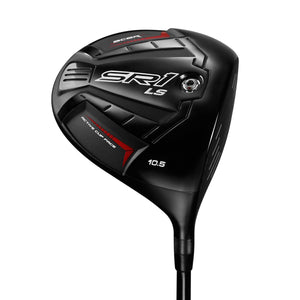 Acer SR1 LS low-spin driver sole in black and red with SR1 branding and a loft marking