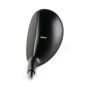 Acer XV hybrid crown viewed from above, a matte black teardrop shape with small XV branding