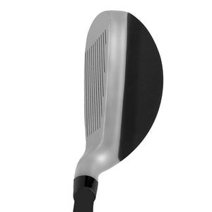 Ashton X-Launch hybrid iron head, top-down address view, showing the wide topline with the black crown insert.