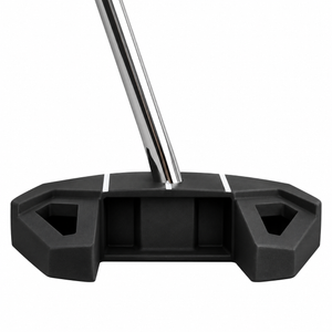 Heater ZZ-3 Zero Torque mallet putter head, back view, showing the twin rear wings and alignment lines.