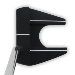 Inazone Armbar putter seen from above at address with white alignment lines