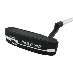 Inazone Blade putter sole in black with white Inazone branding