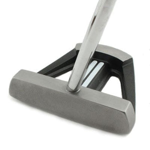 Front view of the Inazone Hefty putter's CNC milled face
