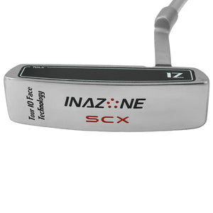 Inazone SCX blade putter sole in gray with Inazone SCX branding