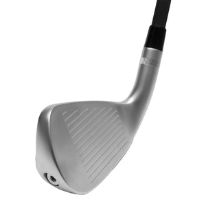 SMT 579 satin iron clubhead viewed down the toe, showing the satin sole profile and topline