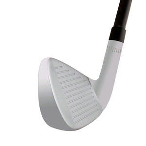 SMT CB-3 forged iron clubhead viewed down the toe, showing the chrome sole profile and topline