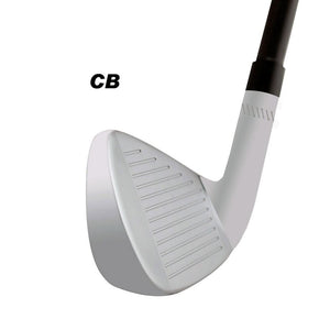 SMT CB-3 forged iron clubhead viewed down the toe, labelled CB, showing the chrome sole profile