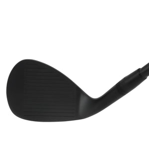 SMT Durometer 2.0 wedge head in Tour Black PVD, face view at address, showing the black face, leading edge and topline.