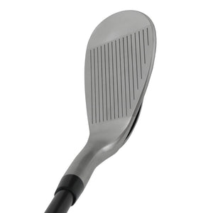 SMT Durometer Wide Glide wedge head in satin finish, upright face view, showing the full grooved face from heel to toe.