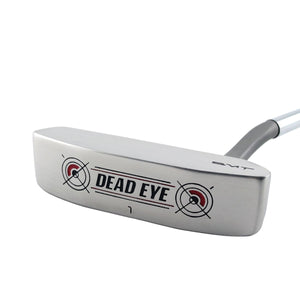 Sole of the SMT Dead Eye 1 blade putter with Dead Eye target logo