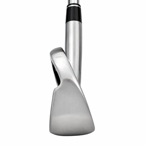 X-Force P550 iron clubhead viewed down the toe, showing the satin sole profile and topline