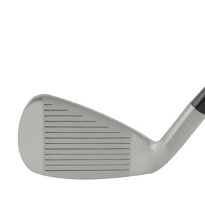 Z Force Z-65 iron clubhead shown face-on at address, with a satin finish and a grooved hitting face