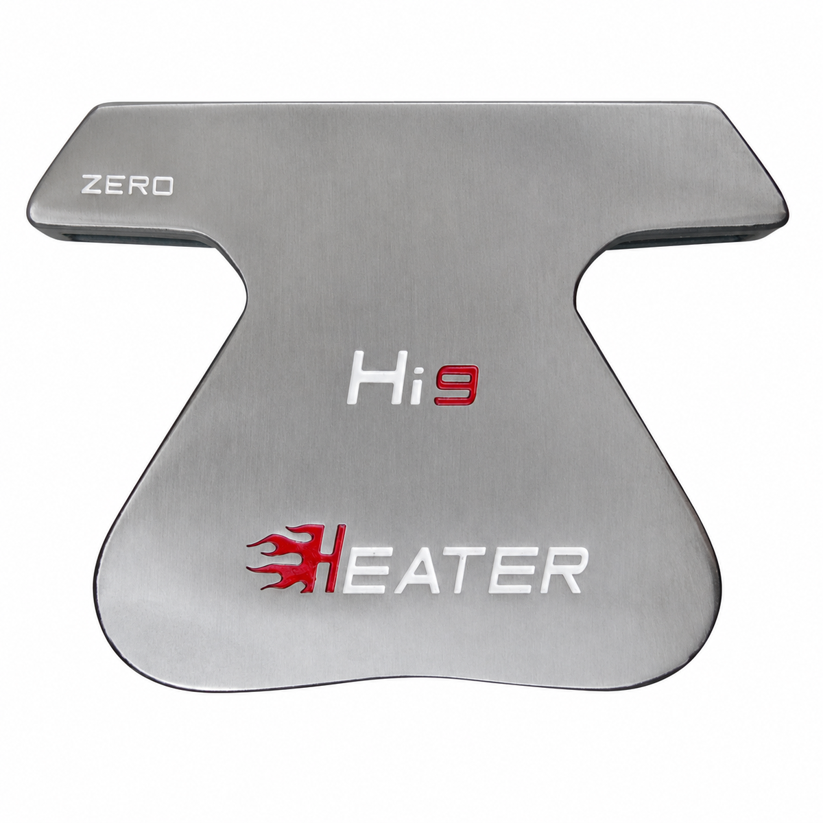 Heater Hi-9 ZT zero torque putter sole in silver with Zero, Hi9 and Heater logos