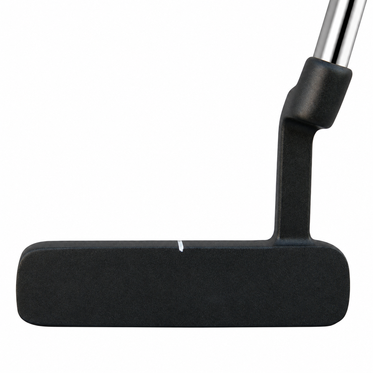 Heater X10 putter face in matte black with milled face and straight shaft