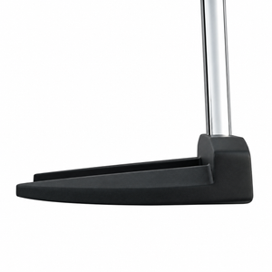 Integra center shaft dual fang putter in profile, showing the low head and straight center shaft
