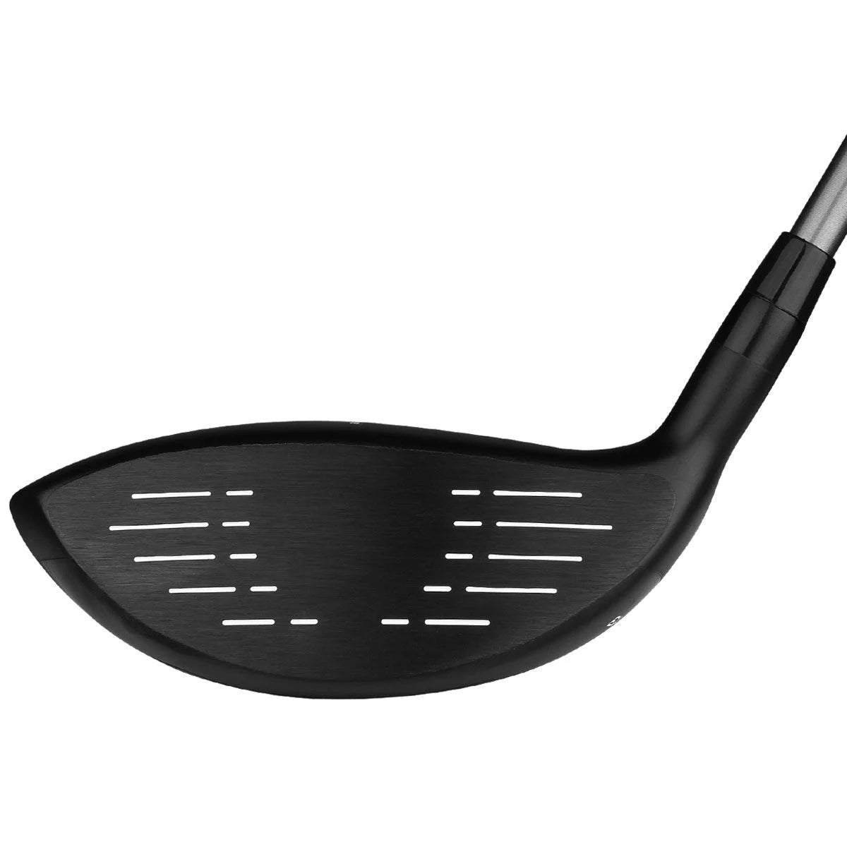 Acer SR1 mini driver clubhead shown face-on, with a black grooved hitting face