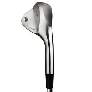 Acer XB satin wedge clubhead viewed down the toe, showing the sole grind and satin finish