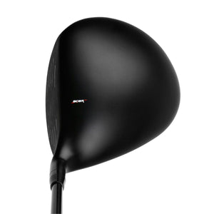 Acer XDS Draw anti-slice driver crown viewed from above at address, a plain matte black head
