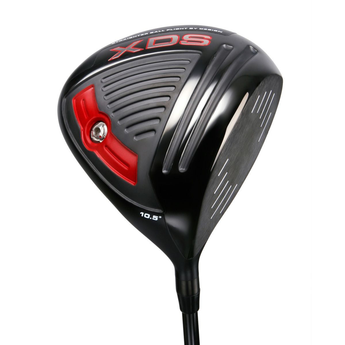 Acer XDS driver sole in black and red with XDS branding and a loft marking near the hosel