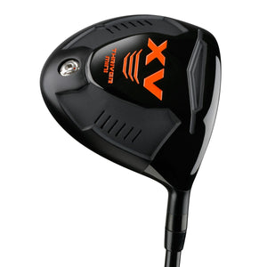 Acer XV Thriver Mini sole in black and silver with a large orange XV logo and adjustable weight ports