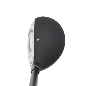Ashton A600 hybrid head, crown view, showing the matte black crown with the alignment mark behind the topline.