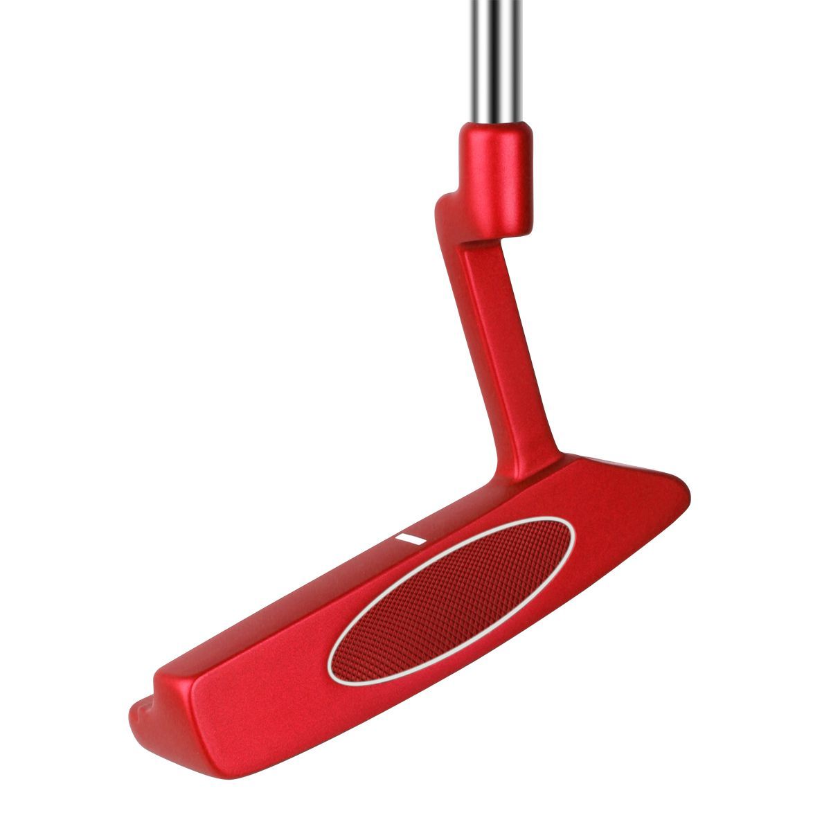 Bionik 101 Nano blade putter head in red viewed from above, showing the topline and a white alignment line