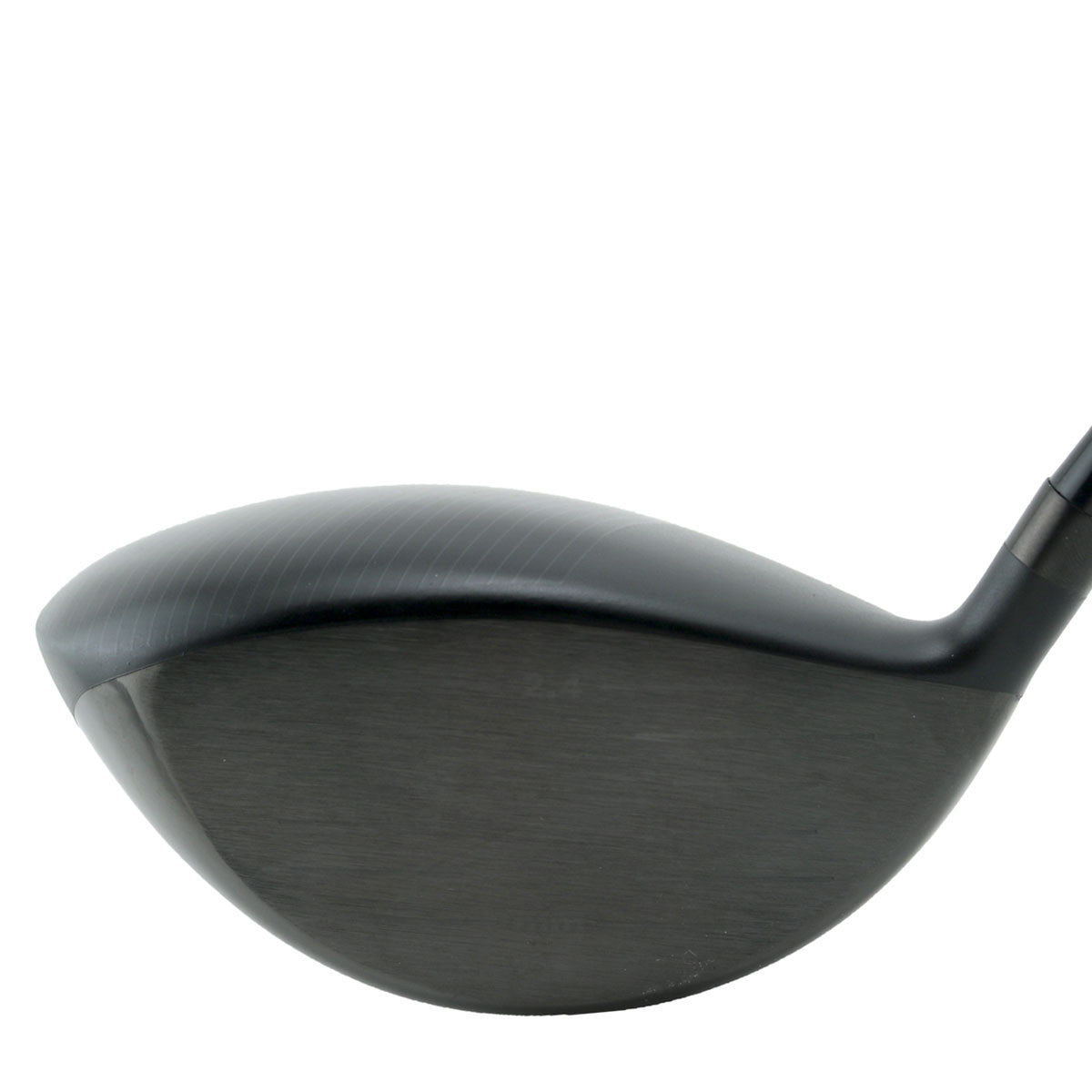 DTG Felon non-conforming driver head, face view, showing the face with horizontal scoring lines.