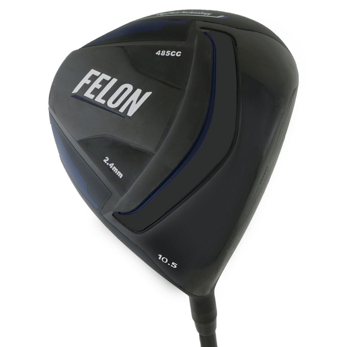 DTG Felon non-conforming driver head, sole view, showing the black sole with the Felon badge.
