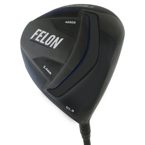 DTG Felon non-conforming driver head, sole view, showing the black sole with the Felon badge.