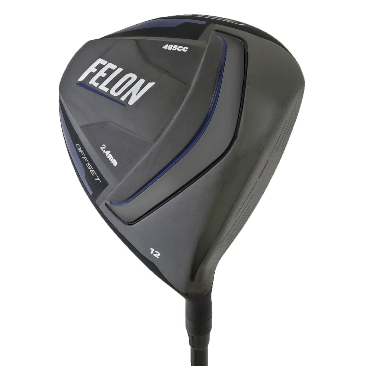 DTG Felon Offset Anti-Slice non-conforming driver head, sole view, showing the grey sole with the Felon badge.