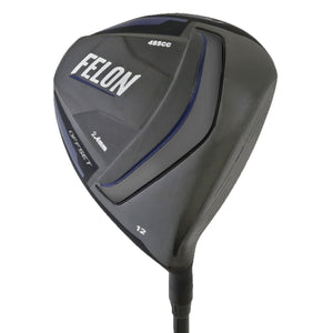 DTG Felon Offset Anti-Slice non-conforming driver head, sole view, showing the grey sole with the Felon badge.