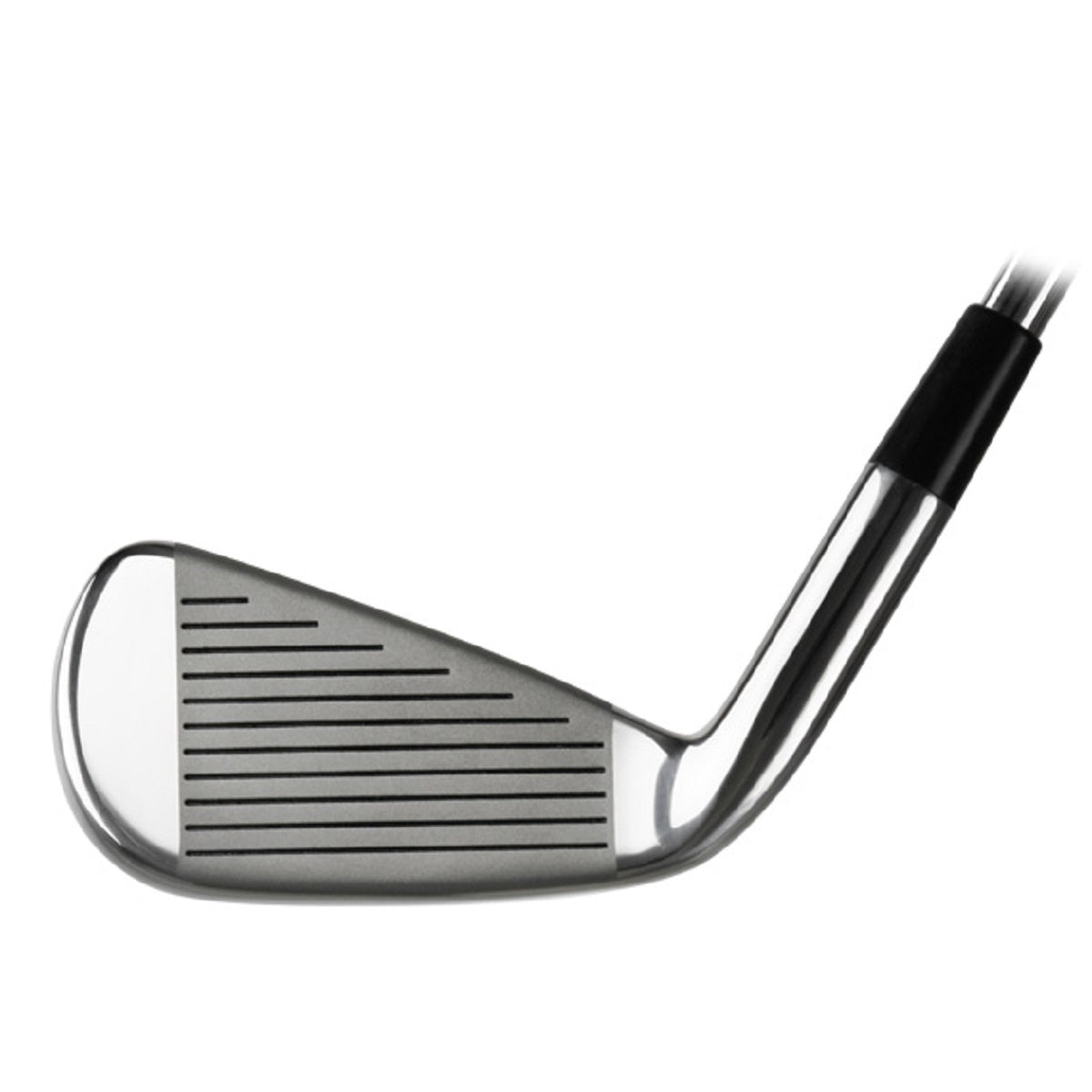 Dynacraft driving iron head, face view, showing the chrome face with full-length scoring lines.