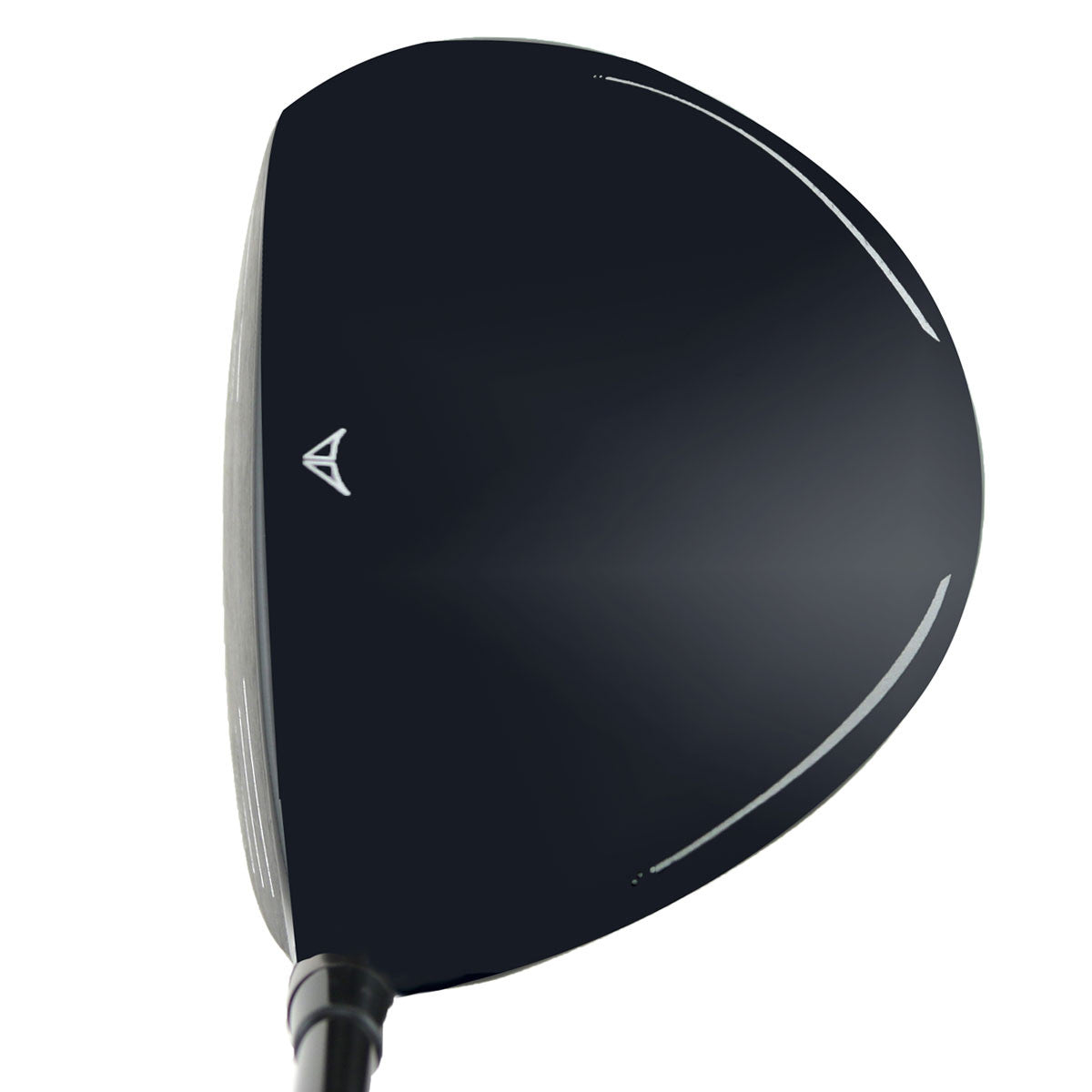 Grand Hawk XP-M driver head, crown view, showing the navy crown with the alignment mark behind the topline.
