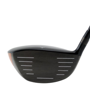 Grand Hawk XP-M driver head, face view, showing the face with horizontal scoring lines above the orange-accented sole.