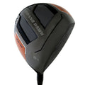Grand Hawk XP-M driver head, sole view, showing the black and grey sole with orange accents and the Grand Hawk badge.