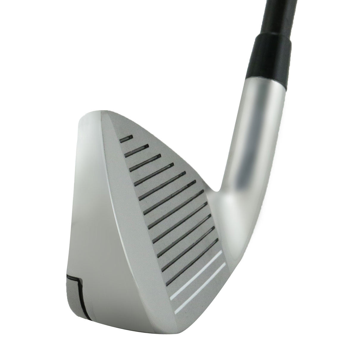 Grand Hawk XP-M iron clubhead viewed down the toe, showing the satin sole profile and topline