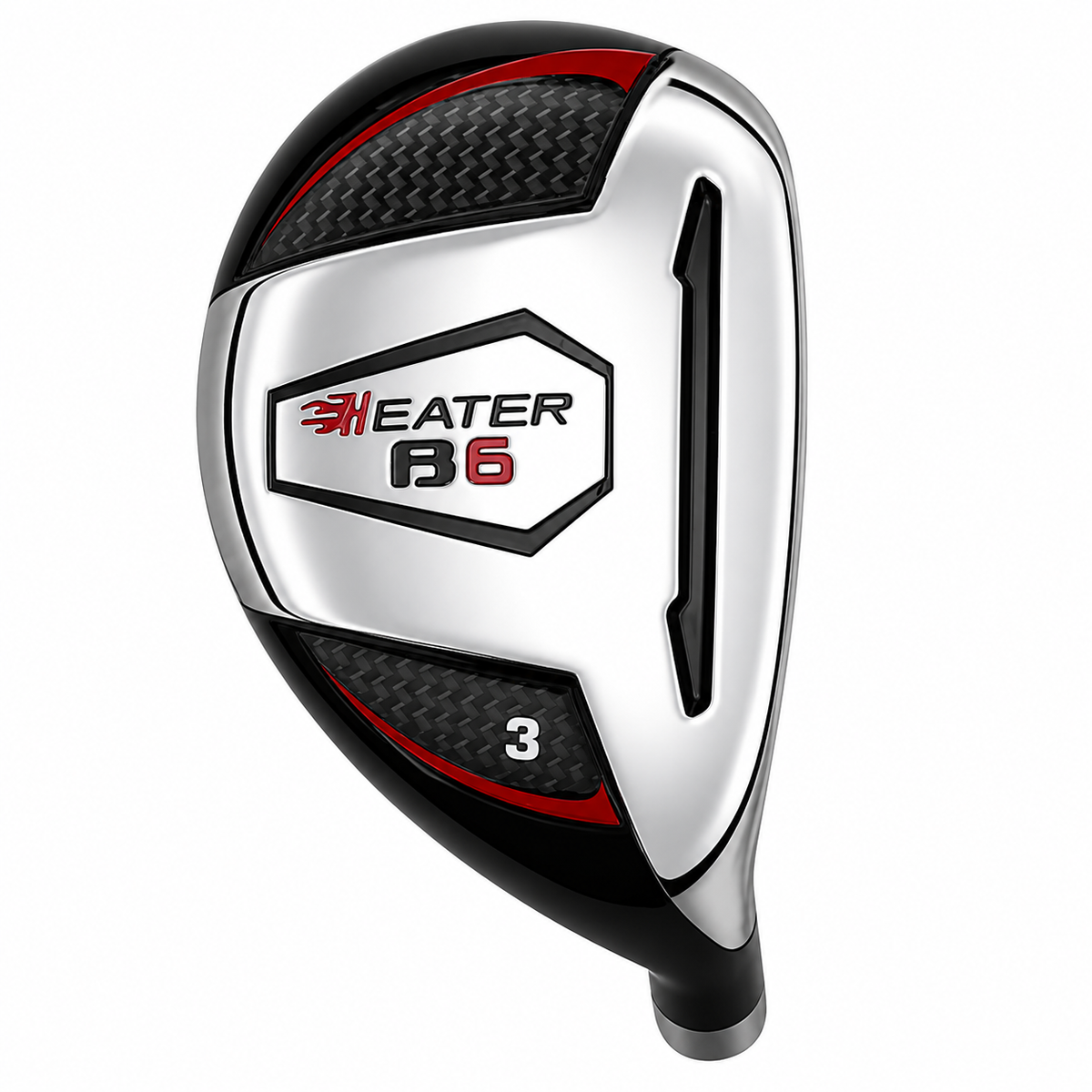 Heater B6 hybrid sole in silver, black and red, carrying the Heater B6 badge and a number 3 near the toe