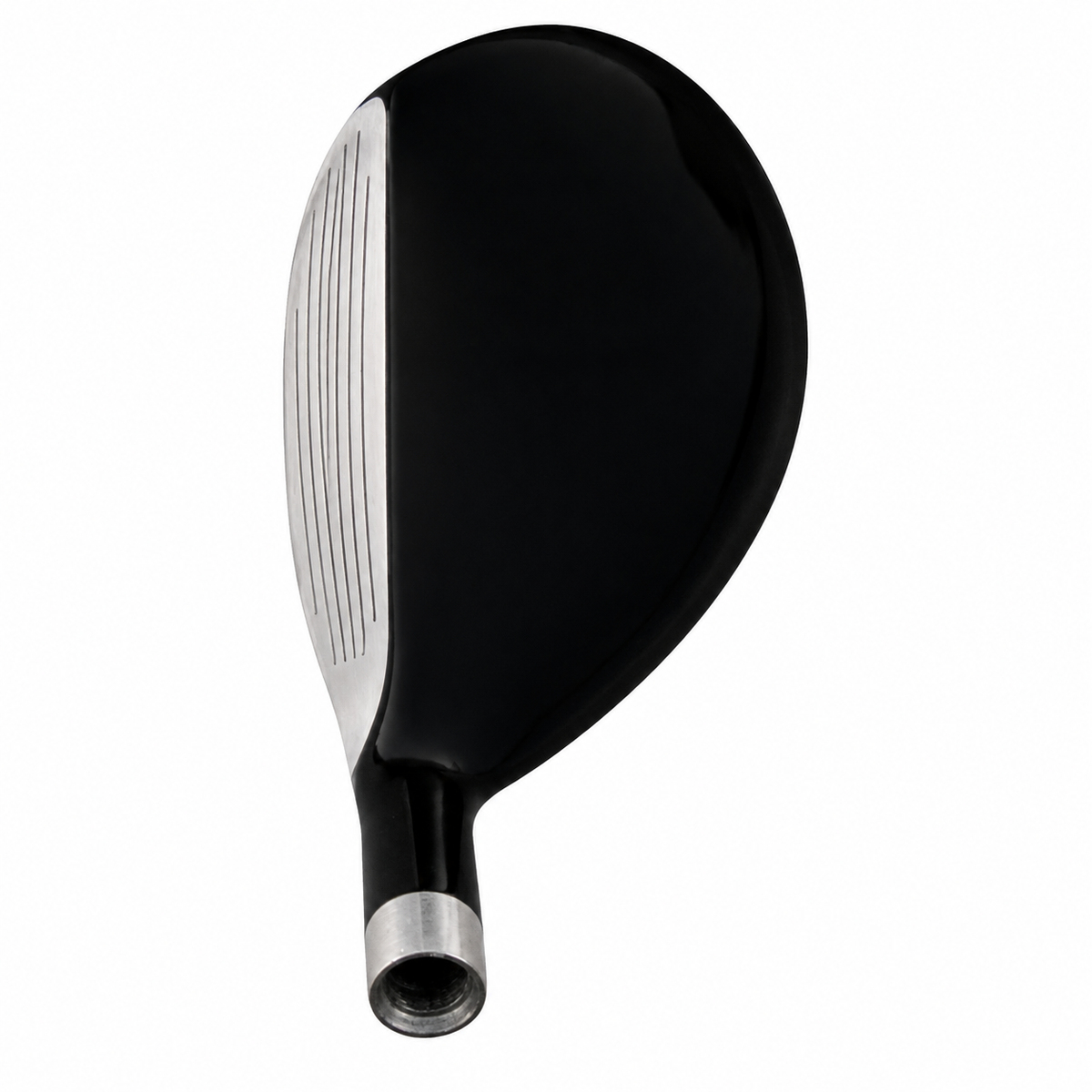 Heater F-47 hybrid crown, a glossy black teardrop shape with a clean topline