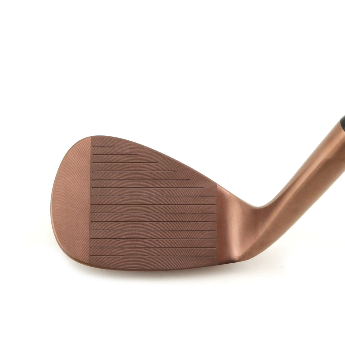 Inazone 3.0 CNC spin wedge head in copper finish, face view at address, showing the grooved face, leading edge and topline.