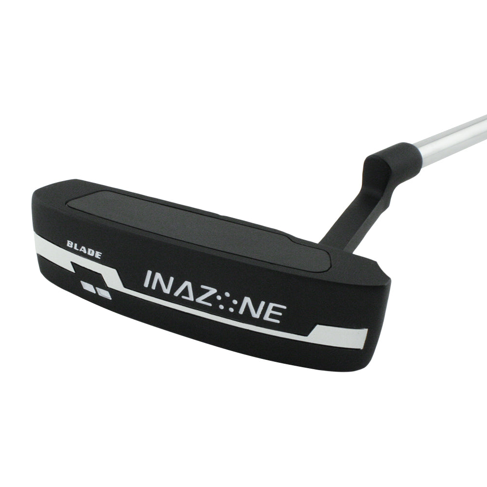 Inazone Blade putter sole in black with white Inazone branding