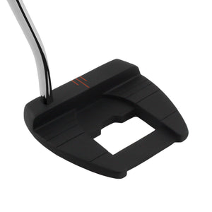 Inazone CB 400 counterbalance mallet putter in black, 3/4 view from behind showing the center cutout