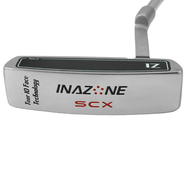 Inazone SCX blade putter sole in gray with Inazone SCX branding