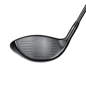 Juggernaut Max Draw driver shown face-on, with a dark grooved hitting face and deep profile