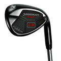Juggernaut Max full face wedge head in black finish, back view, showing the Juggernaut Max name, the red CB badge and the 56 degree loft stamped on the toe.