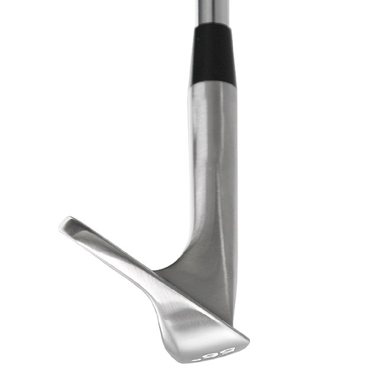 Professional Open 690 wedge clubhead viewed down the toe, showing the sole width and satin finish