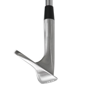 Professional Open 690 wedge clubhead viewed down the toe, showing the sole width and satin finish