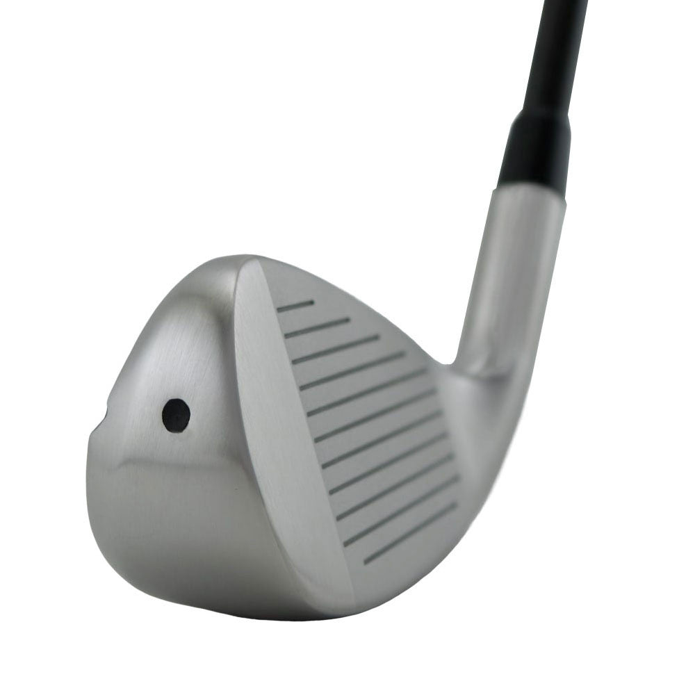 SMT 0713 utility iron head, toe view, showing the thick topline and hollow-body profile from the toe side.