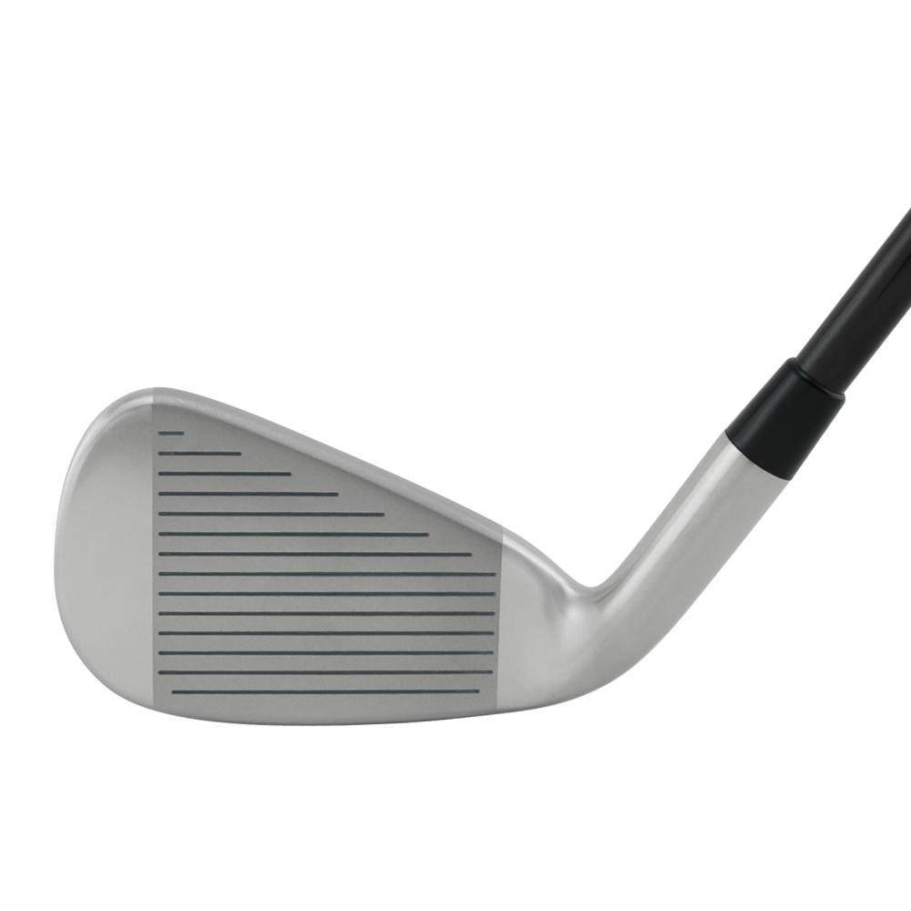 SMT 3391 iron clubhead shown face-on at address, with a satin finish and a grooved hitting face