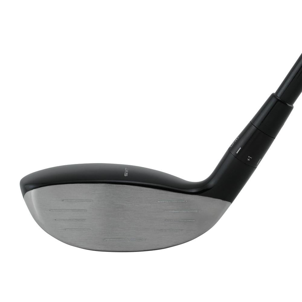 SMT 465H hybrid clubhead shown face-on, with a grooved silver hitting face and a dark crown