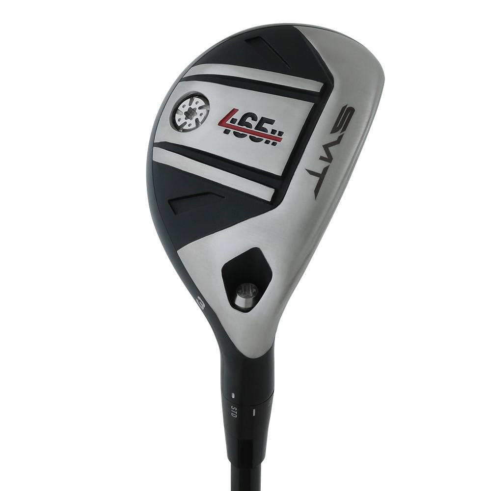 SMT 465H hybrid sole in black and silver with a red 465H badge and chevron accents